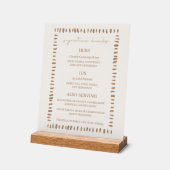 Desert Boho Cowboy Wedding Signature Drinks Bar アクリルサイン (傾斜)