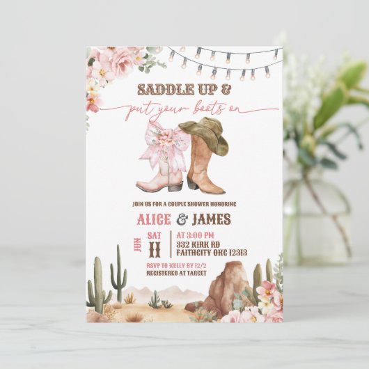 Desert Boots Couple Shower 招待状 (スタンド正面)