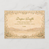 Desert Botanical Neutral Florals Diapper Raffle  エンクロージャーカード (正面)