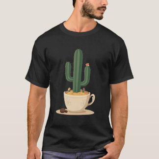 Desert Brew | サボテンのコーヒーカップ ブルーム Tシャツ