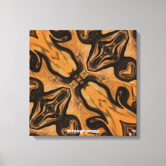 Desert Brown Abstract  On Wrapped  Canvas Print キャンバスプリント (正面)