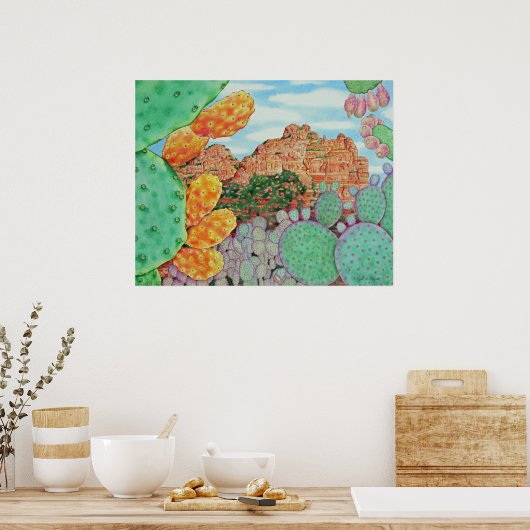 Desert Cacti ポスター (キッチン)