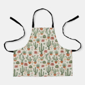 Desert Cacti Succulent Seamless Pattern エプロン (正面)