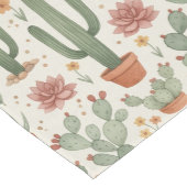 Desert Cacti Succulent Seamless Pattern ミディアムテーブルランナー (コーナー)