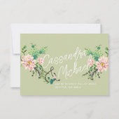 Desert Cactus開花応答カード(メニュー・オプション付き) 出欠カード (裏面)