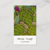 Desert Cactus Abstract Botanical Interior Design 名刺 (正面)