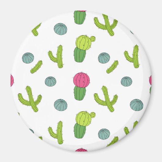 Desert Cactus Pattern マグネット (正面)