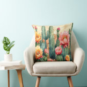 Desert Cactus Pillow - Boho Southwest Decor Cushio クッション (椅子)