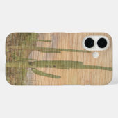 Desert Cactus Plants On Wood Grain Photo Image Case-Mate iPhoneケース (裏面 (横))