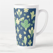 Desert Cactus & Succulent Pattern カフェラテマグ (右)