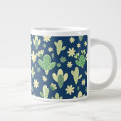 Desert Cactus & Succulent Pattern ジャンボコーヒーマグカップ (右)