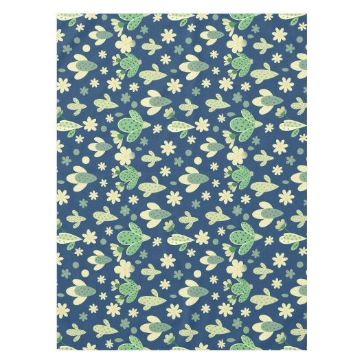 Desert Cactus & Succulent Pattern テーブルクロス (正面)