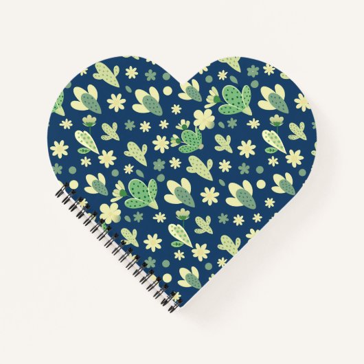 Desert Cactus & Succulent Pattern ノートブック (正面)