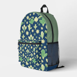 Desert Cactus & Succulent Pattern プリントバックパック