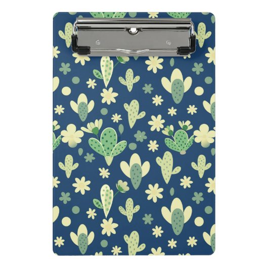 Desert Cactus & Succulent Pattern ミニクリップボード (正面)