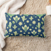Desert Cactus & Succulent Pattern ランバークッション (ブランケット)