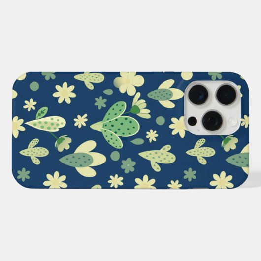 Desert Cactus & Succulent Pattern iPhoneケース (裏面横)
