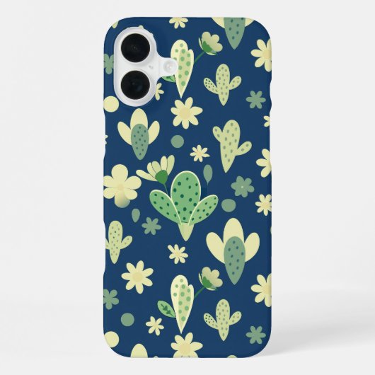 Desert Cactus & Succulent Pattern iPhoneケース (裏面)