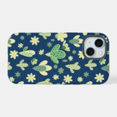 Desert Cactus & Succulent Pattern iPhone 15ケース (裏面横)