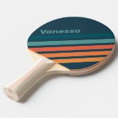 Desert Cactus Sunrise Angled Striping with Name 卓球ラケット (正面アングル)