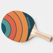 Desert Cactus Sunrise Circle Stripe with Name 卓球ラケット (横)