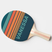 Desert Cactus Sunrise Horizon Striping with Name 卓球ラケット (横)