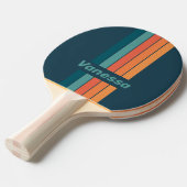 Desert Cactus Sunrise Pin Striped with Name 卓球ラケット (正面アングル)