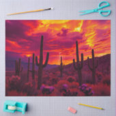 Desert Cactus Sunset Decoupage Paper – Southwest  薄葉紙 (クラフト)