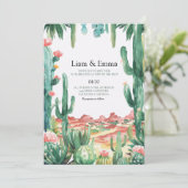 Desert Cactus Wedding Invitation 招待状 (スタンド正面)