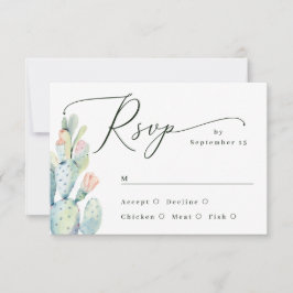 Desert Cactus Wedding | Southwestern Boho Meal 出欠カード