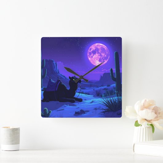 Desert Camel Mousepad スクエア壁時計 (ホーム)