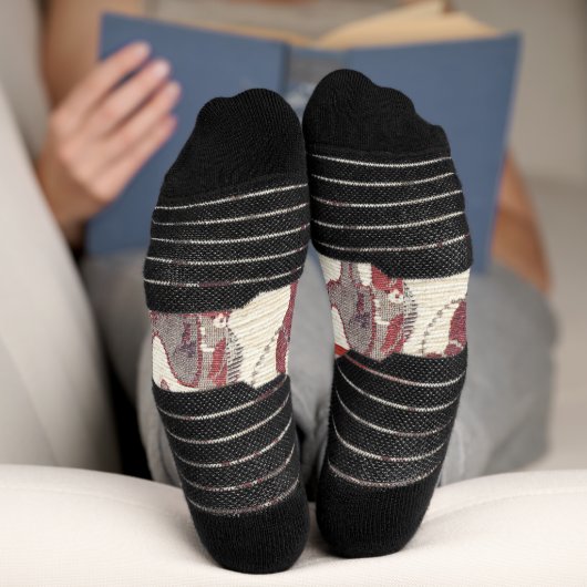 Desert Camels Caravan Art ソックス (底面)