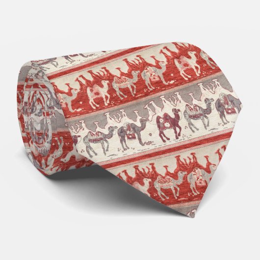 Desert Camels Caravan Art ネクタイ (ロール)