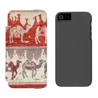Desert Camels Caravan Art iPhone SE/5/5sウォレットケース