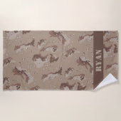 Desert Camo ビーチタオル (正面)