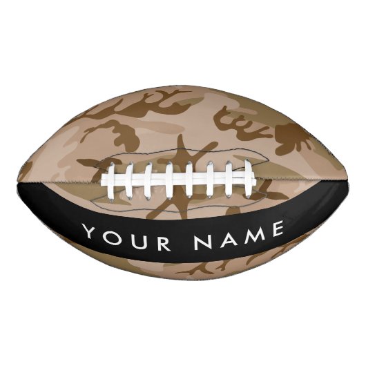 Desert Camouflage Pattern, Your name, Personalize アメリカンフットボール (正面)