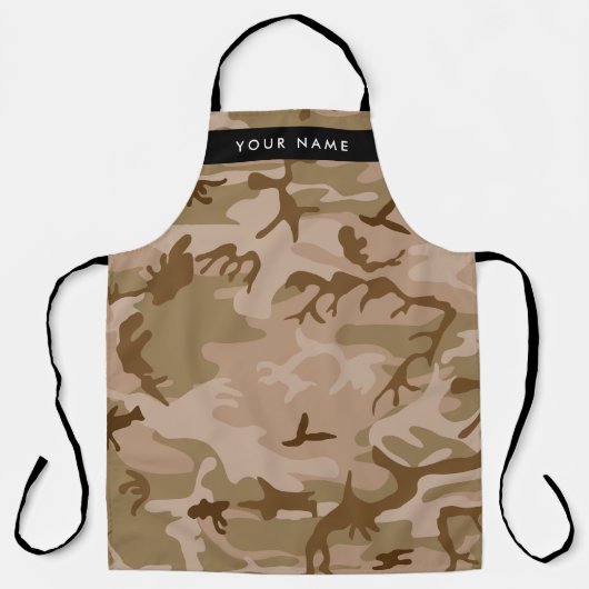 Desert Camouflage Pattern, Your name, Personalize エプロン (正面)