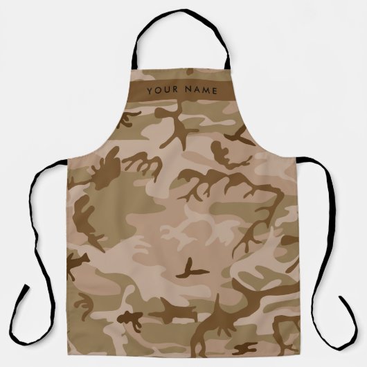 Desert Camouflage Pattern, Your name, Personalize エプロン (正面)