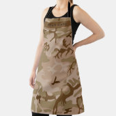 Desert Camouflage Pattern, Your name, Personalize エプロン (インサイチュ)