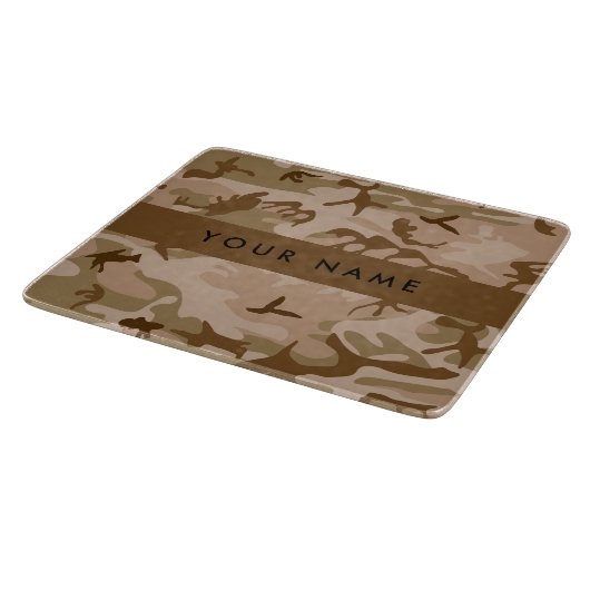 Desert Camouflage Pattern, Your name, Personalize カッティングボード (角)