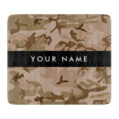 Desert Camouflage Pattern, Your name, Personalize カッティングボード (正面)