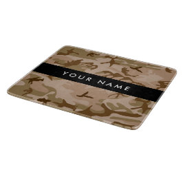 Desert Camouflage Pattern, Your name, Personalize カッティングボード