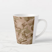 Desert Camouflage Pattern, Your name, Personalize カフェラテマグ (右)