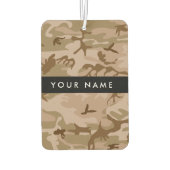 Desert Camouflage Pattern, Your name, Personalize カーエアーフレッシュナー (裏面)