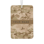 Desert Camouflage Pattern, Your name, Personalize カーエアーフレッシュナー (裏面)