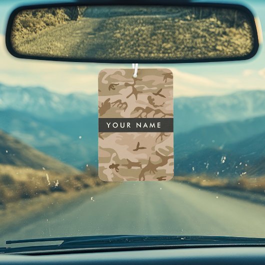 Desert Camouflage Pattern, Your name, Personalize カーエアーフレッシュナー