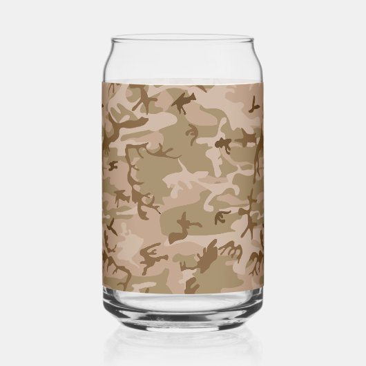 Desert Camouflage Pattern, Your name, Personalize ガラス缶 (裏面)