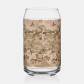 Desert Camouflage Pattern, Your name, Personalize ガラス缶 (右)