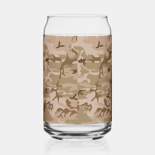 Desert Camouflage Pattern, Your name, Personalize ガラス缶 (右)