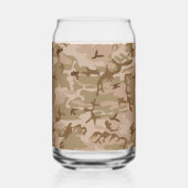 Desert Camouflage Pattern, Your name, Personalize ガラス缶 (左)